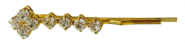 Hårklämma Guld 8 Stenar 2-p